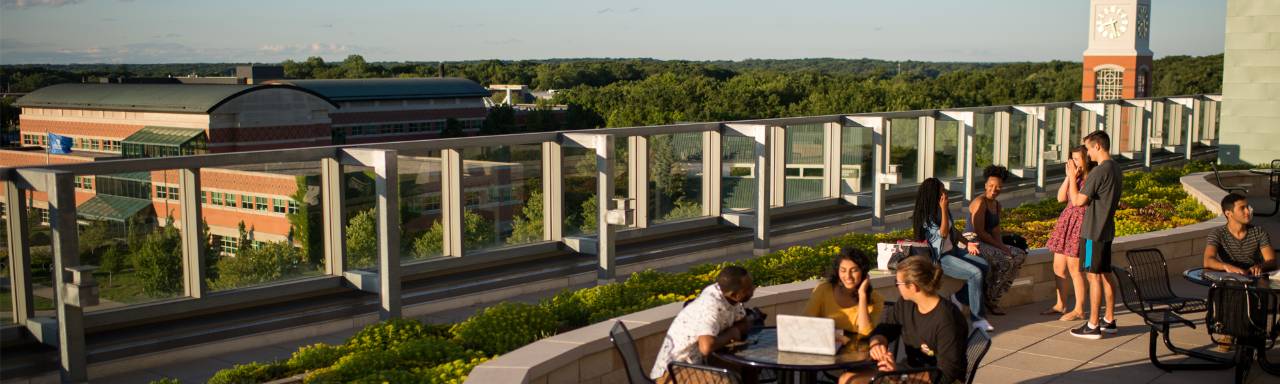 Students studying on Grand Valley's Allendale campus.